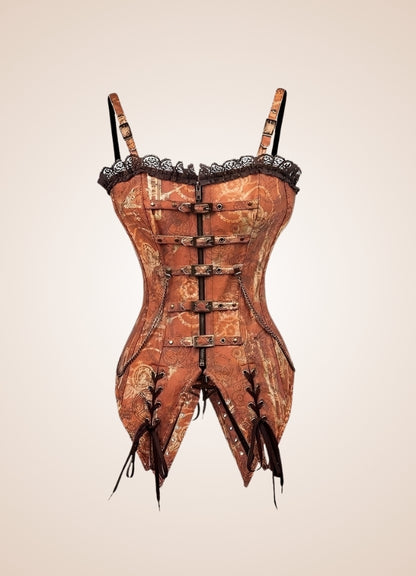 Vintage Brown Steampunk Bustier UK