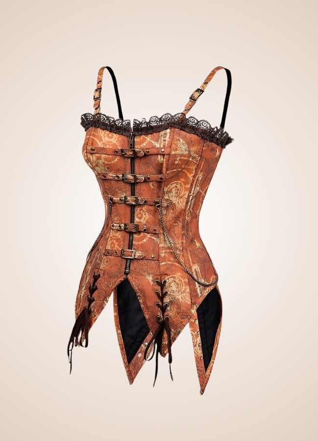 Vintage Brown Steampunk Bustier UK