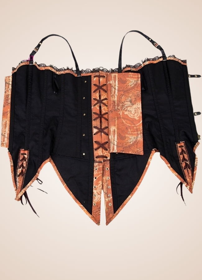Vintage Brown Steampunk Bustier UK