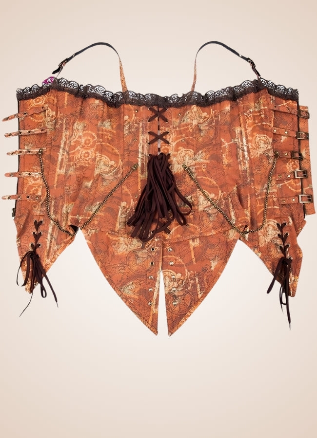 Vintage Brown Steampunk Bustier UK