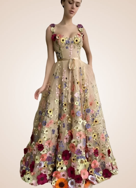 Vintage Floral Lace Steampunk Dress UK