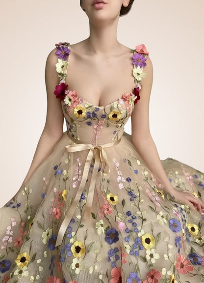 Vintage Floral Lace Steampunk Dress UK