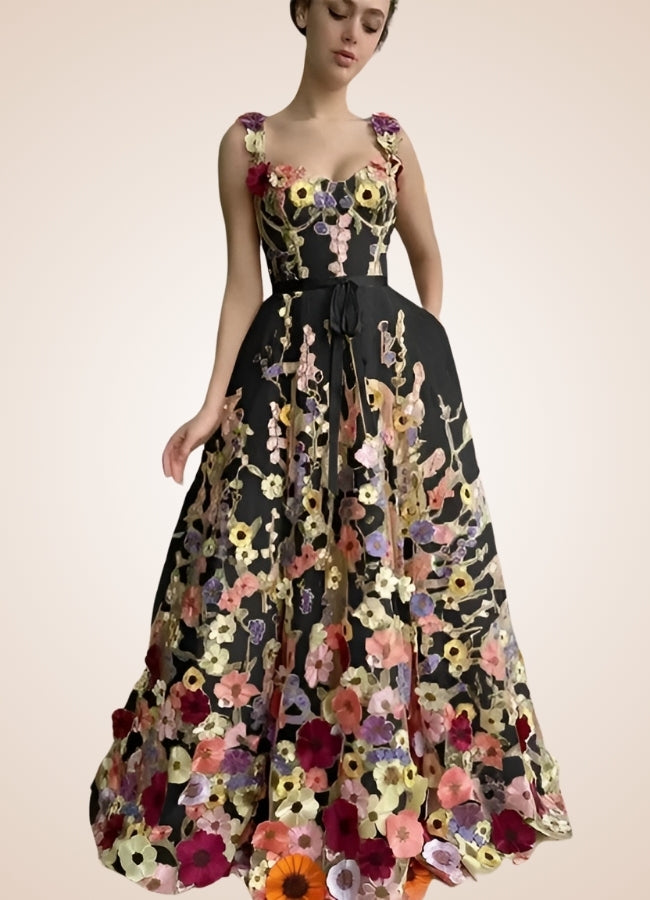 Vintage Floral Lace Steampunk Dress UK