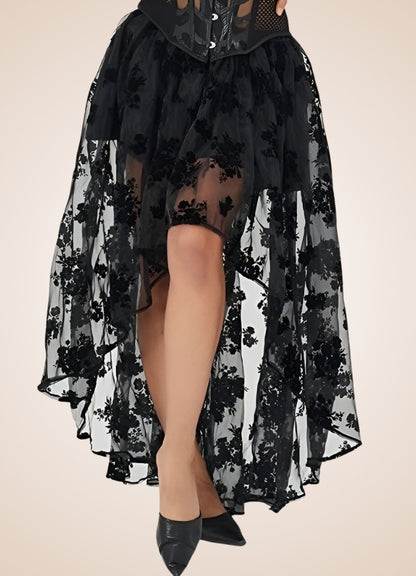 Vintage Flowers Steampunk Skirt UK