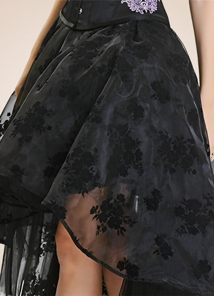 Vintage Flowers Steampunk Skirt UK