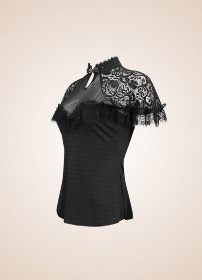 Vintage Gothic High Collar Shirt UK