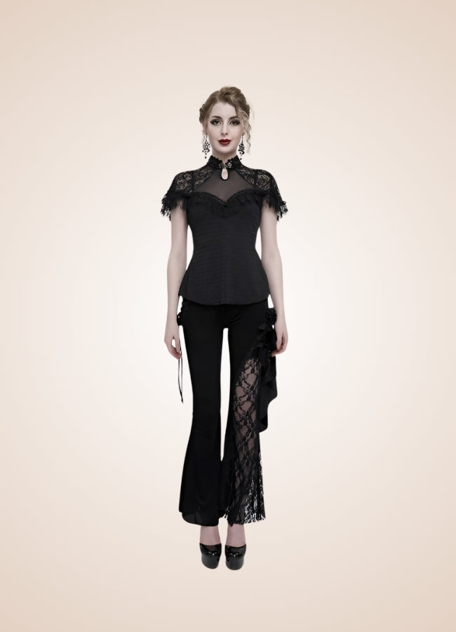 Vintage Gothic High Collar Shirt UK