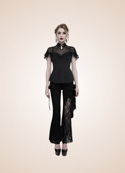 Vintage Gothic High Collar Shirt UK