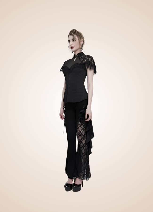 Vintage Gothic High Collar Shirt UK