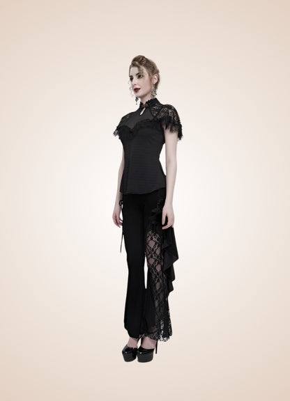 Vintage Gothic High Collar Shirt UK