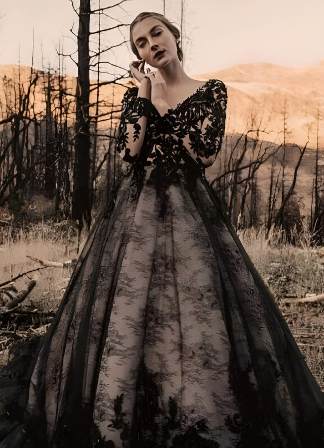 Vintage Gothic Wedding Dress UK