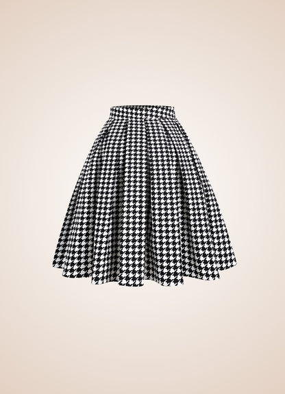 Vintage Houndstooth Steampunk Skirt UK