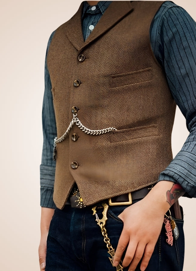 Vintage Steampunk Gilet UK