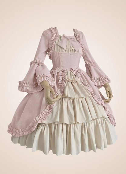 Vintage Victorian Ruffled Steampunk Dress UK