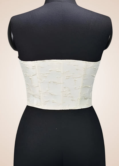 White Off Shoulder Steampunk Corset UK