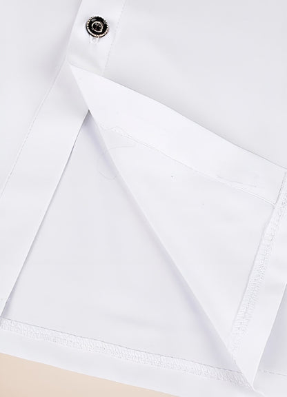 White Steampunk Flounce Tie Shirt UK