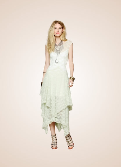 White Steampunk Long Dress UK