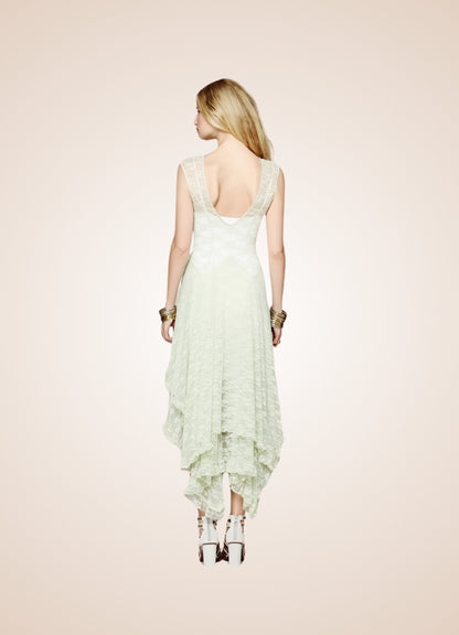 White Steampunk Long Dress UK