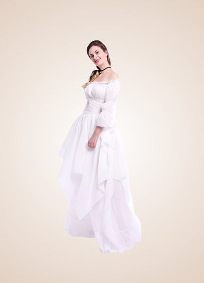 Woman's Long Sleeve Medieval Chemise UK