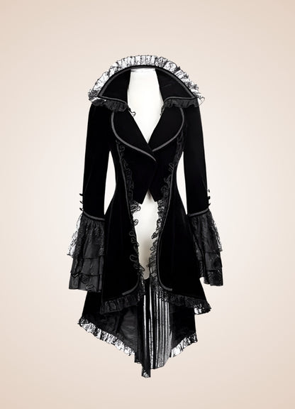 Women's Black Gothic Tailcoat UK