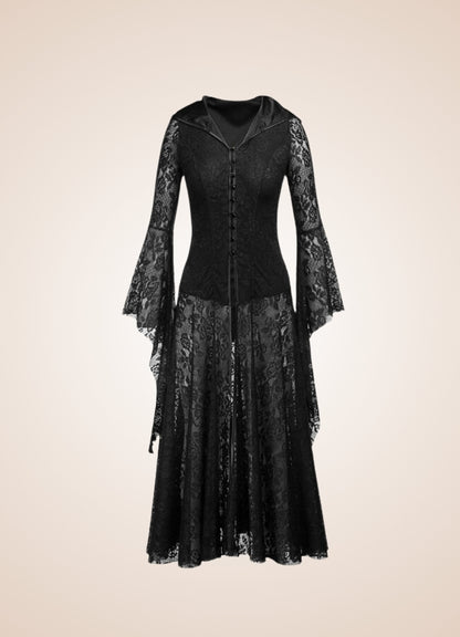 Women's Gothic Medieval Hooded Dress UK