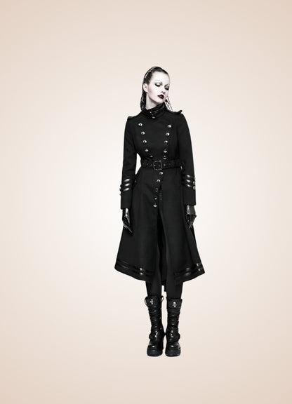 Women's Gothic Military Long Coat UK