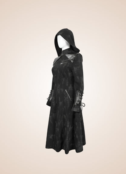 Women's Gothic Punk Hooded Jacket UK