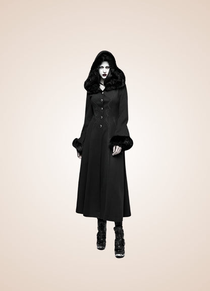 Women's Gothic Winter Hooded Coat UK