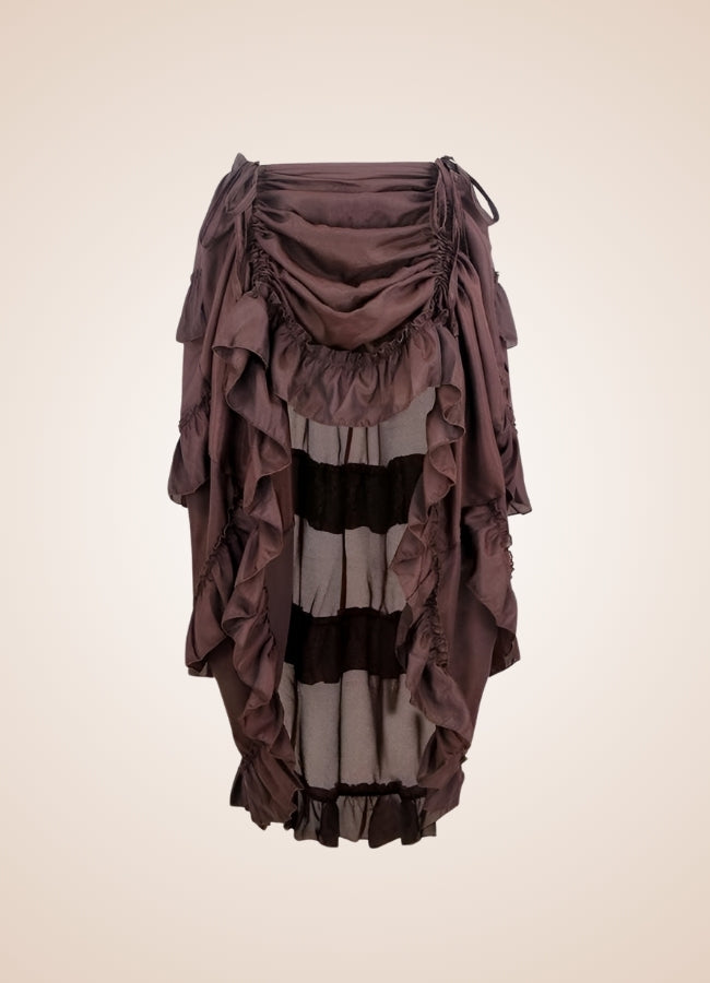 Steampunk Skirt High Low Gypsy Skirt Goth Long Skirt Sd Goth