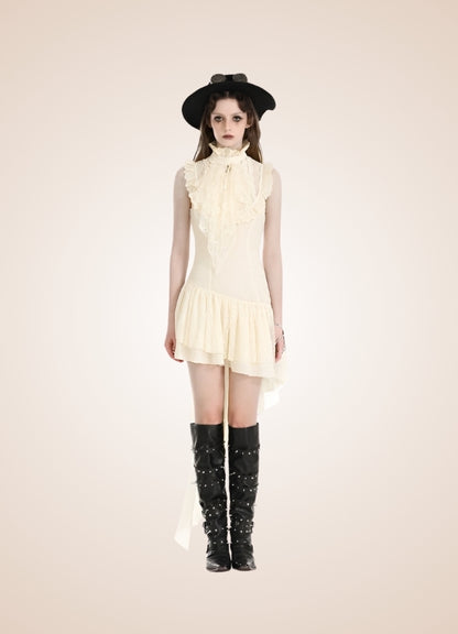 Women's Ruffle Steampunk Dress UK