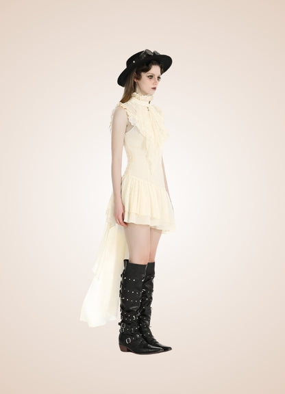 Women's Ruffle Steampunk Dress UK