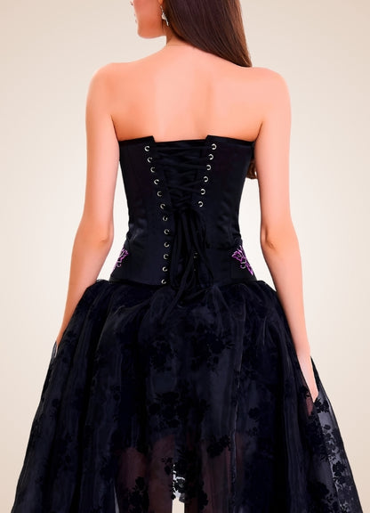 Women's Steampunk Black Corset UK