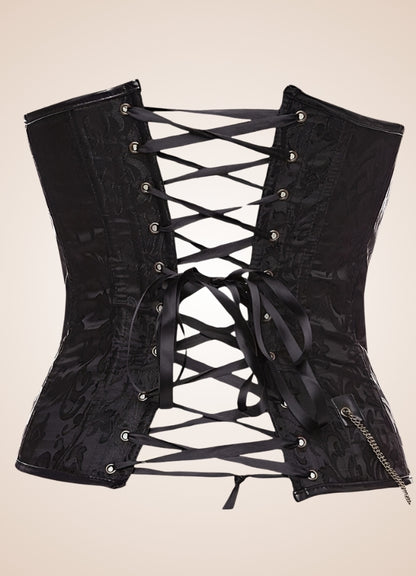Women's Steampunk Black Overbust Corset UK