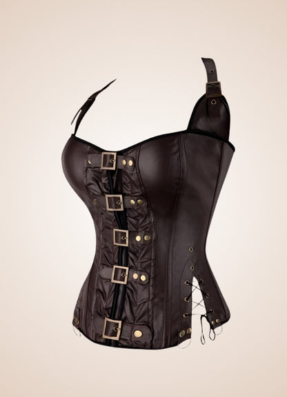 Women's Steampunk Buckled Corset UK