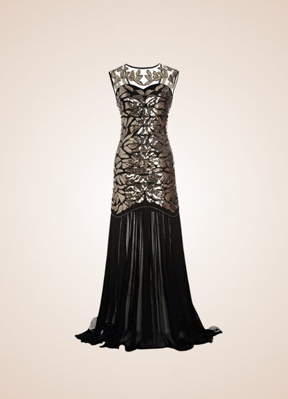 Women's Steampunk Gold Sequins Dress UK