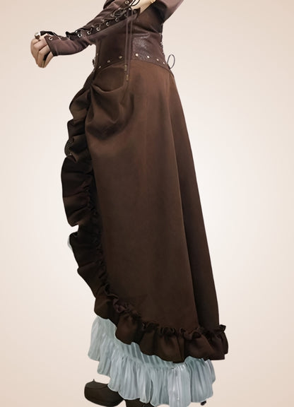 Women's Steampunk Long Skirt UK