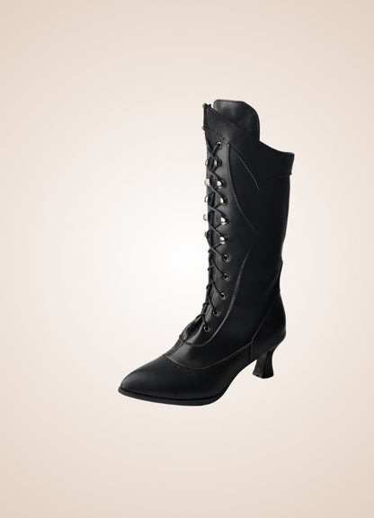 Women's Steampunk Mid Calf Boots UK