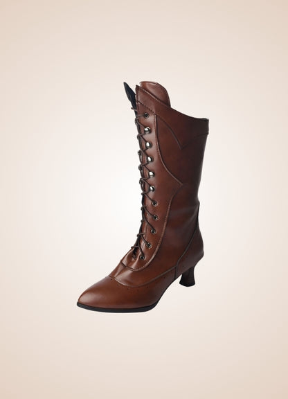 Women's Steampunk Mid Calf Boots UK