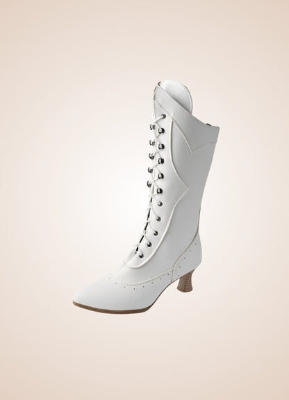 Women's Steampunk Mid Calf Boots UK
