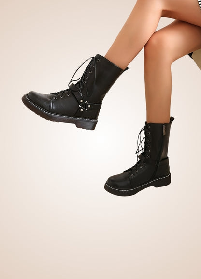 Women's Steampunk Straps Boots UK