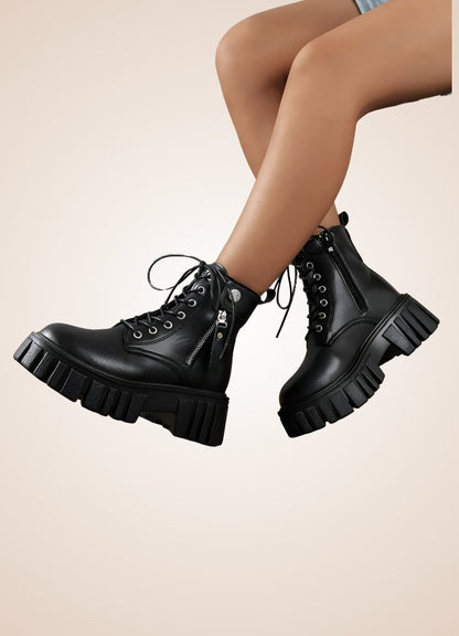 Women's Zipper Steampunk Ankle Boots UK