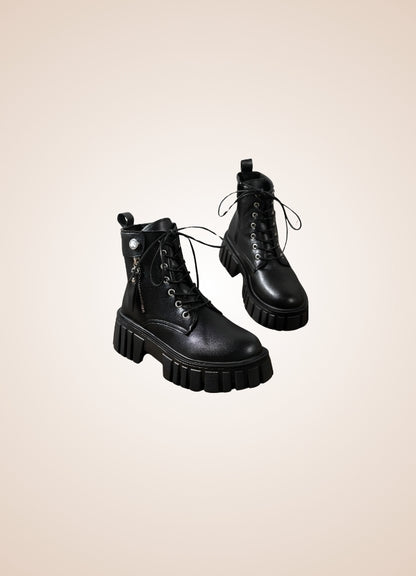 Women's Zipper Steampunk Ankle Boots UK